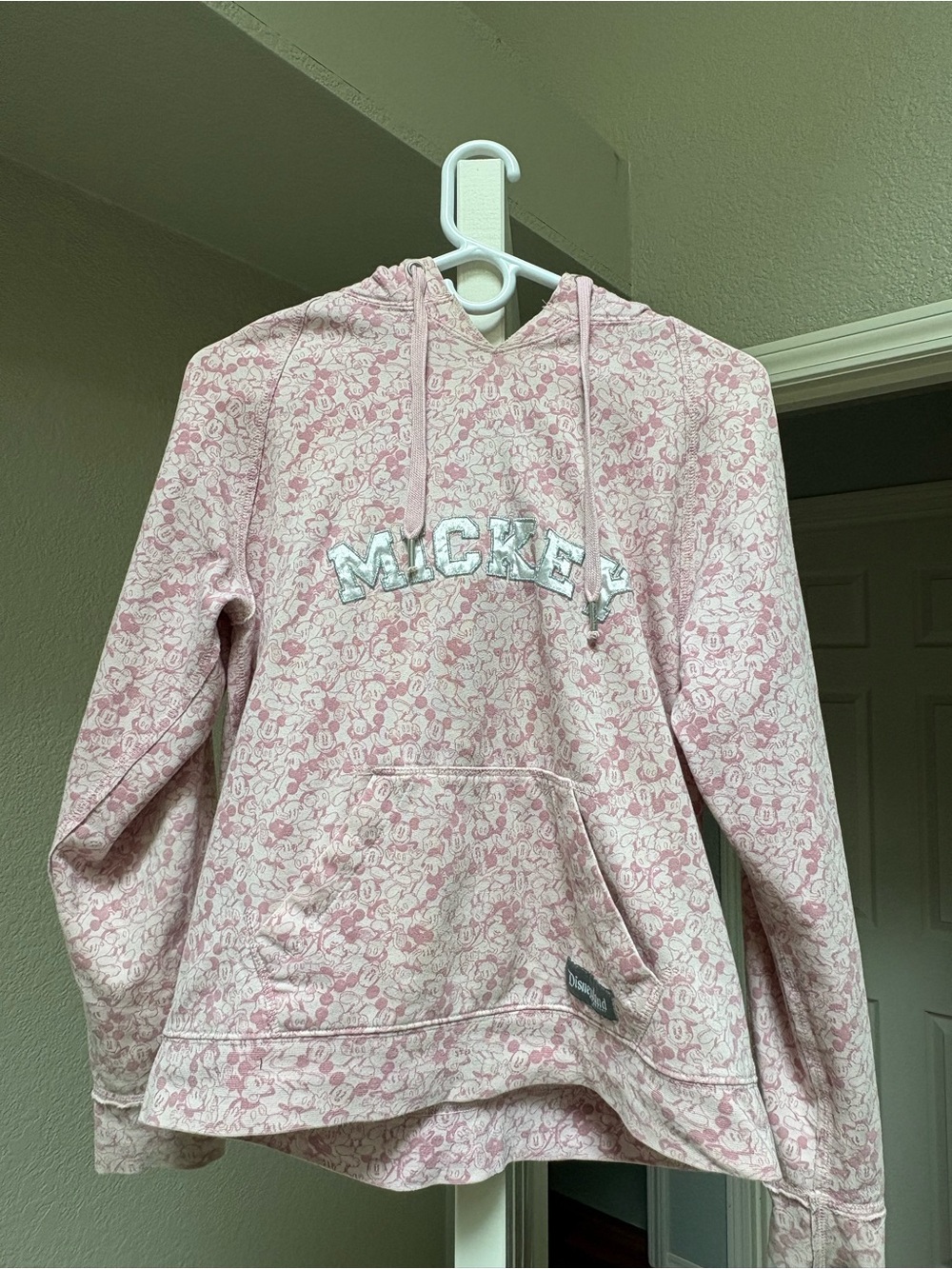 Vintage Disneyland Resort Pink Mickey Allover Pullover Hoodie